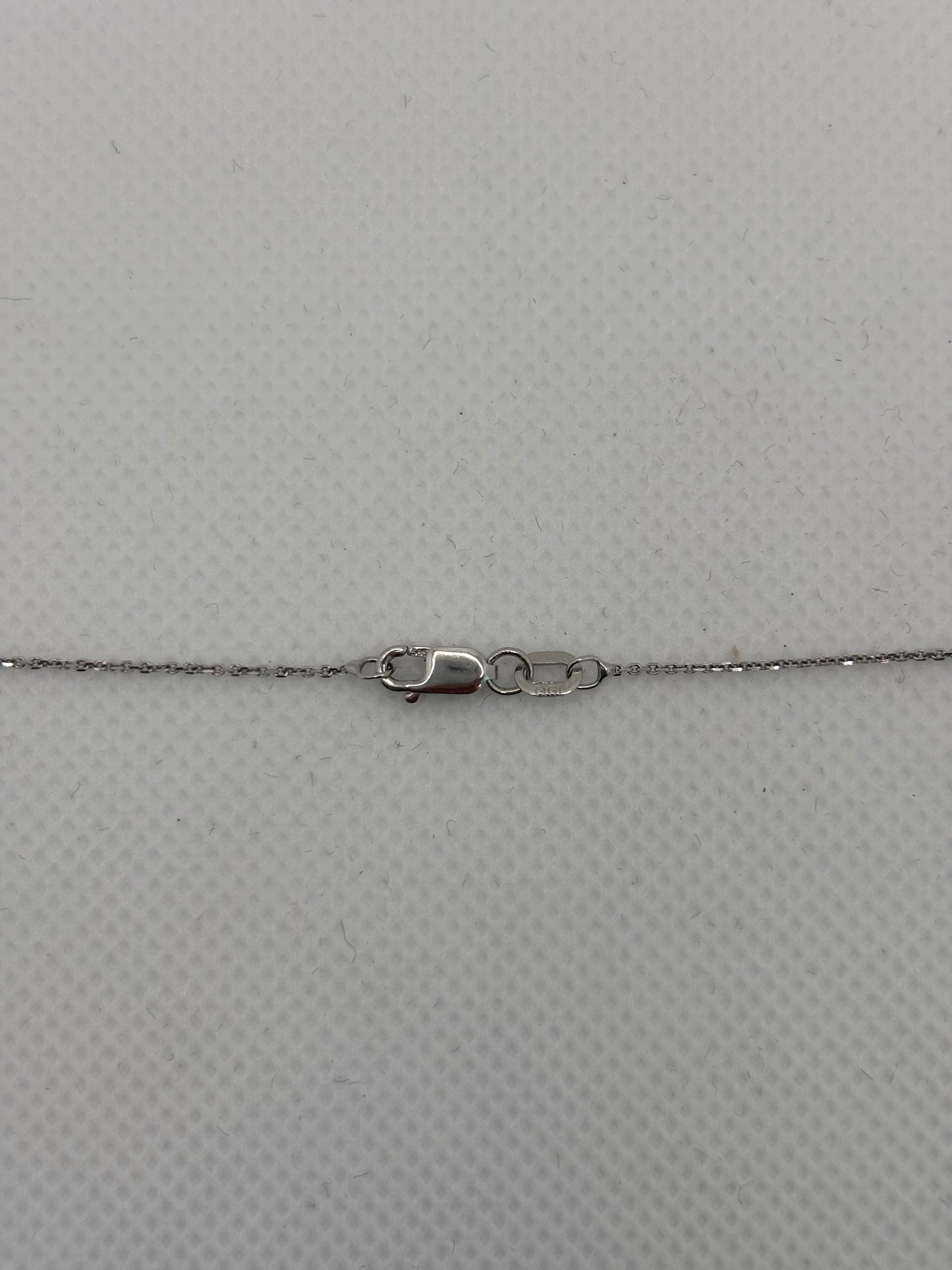 14k White gold chain necklace