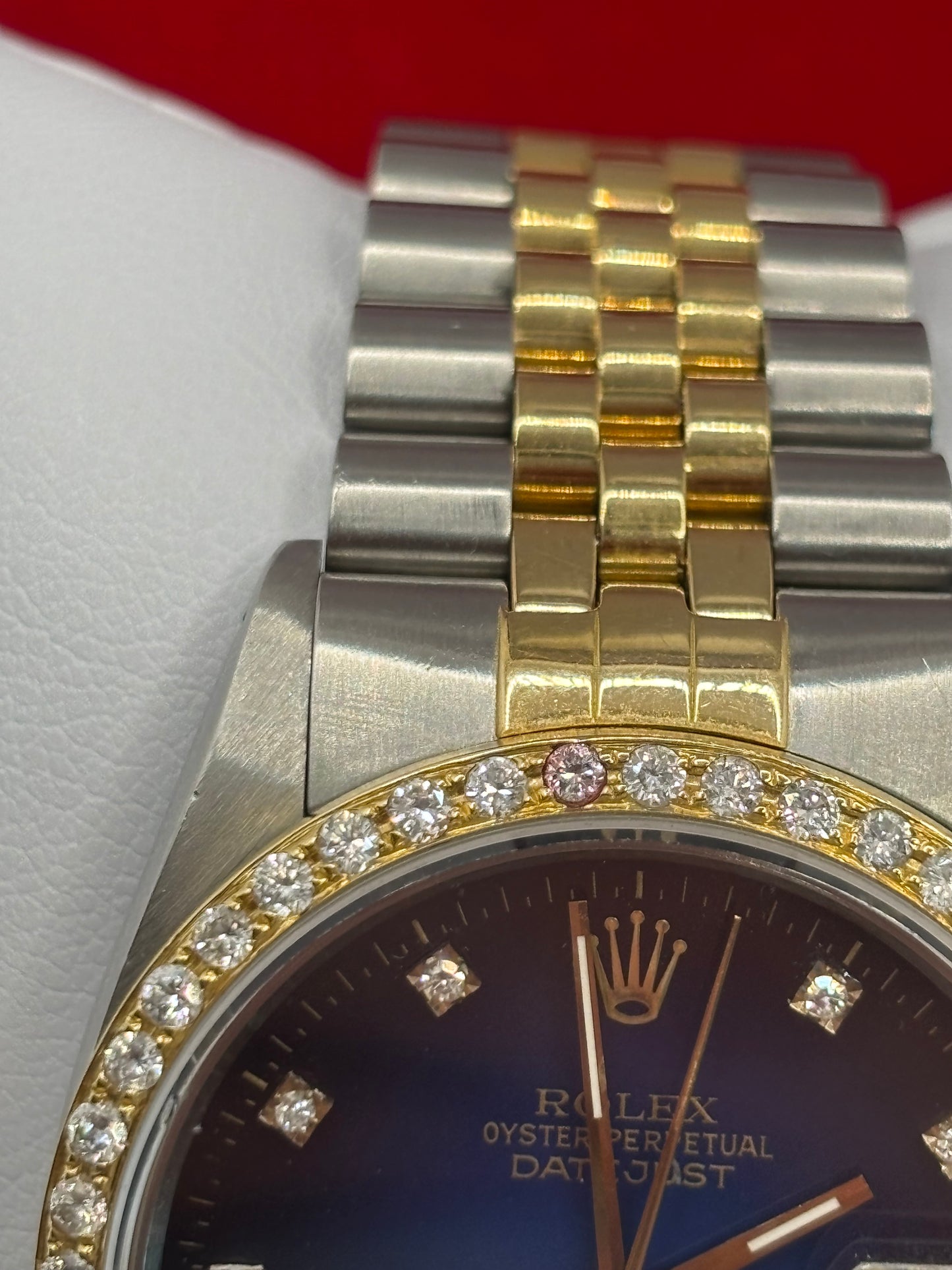 Rolex Datejust two tone 16013 36mm Diamond Dial Bezel