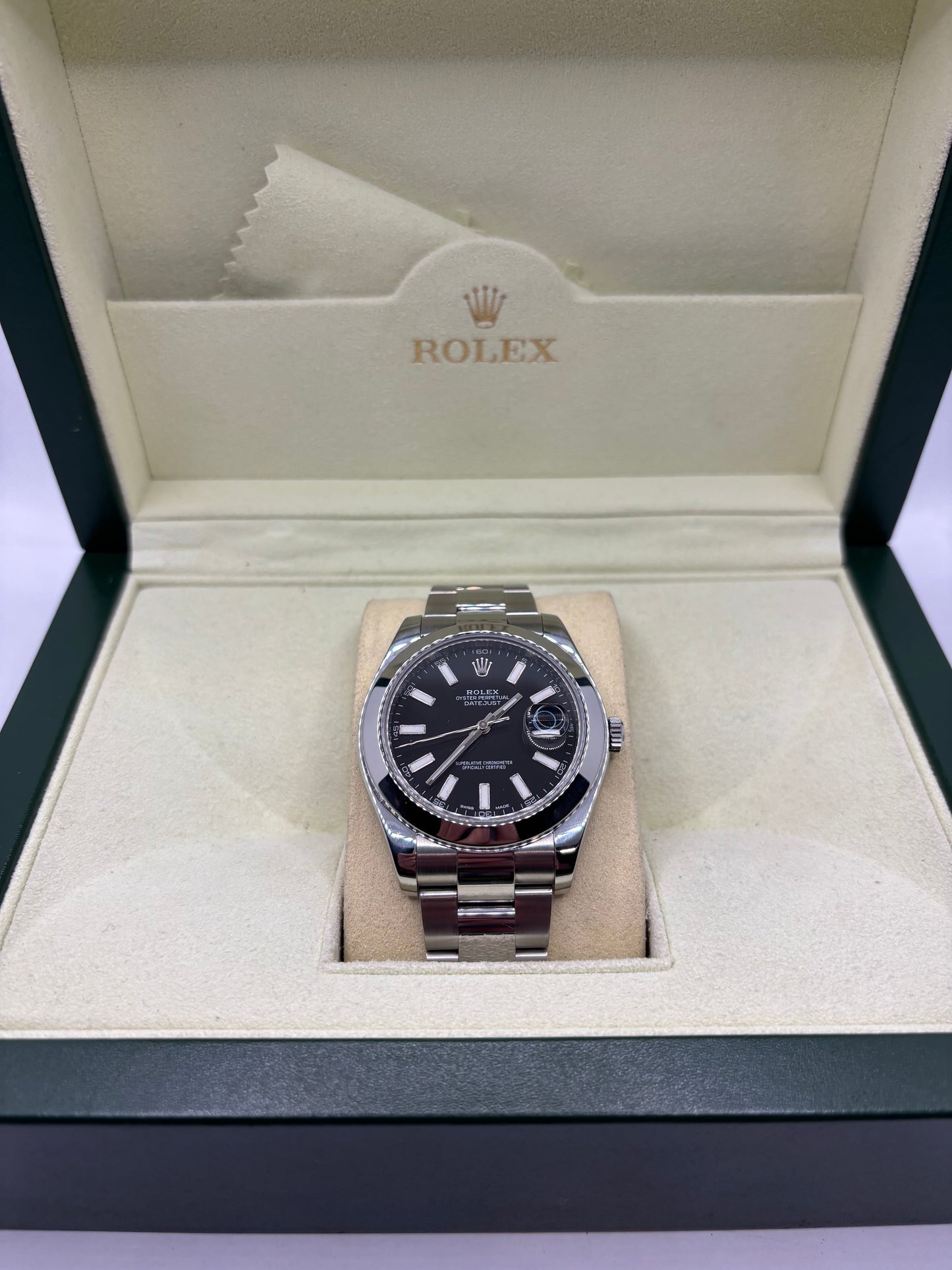 Rolex Datejust II 116300 – 41mm Black Dial Stainless Steel Watch (2016, Box Included)