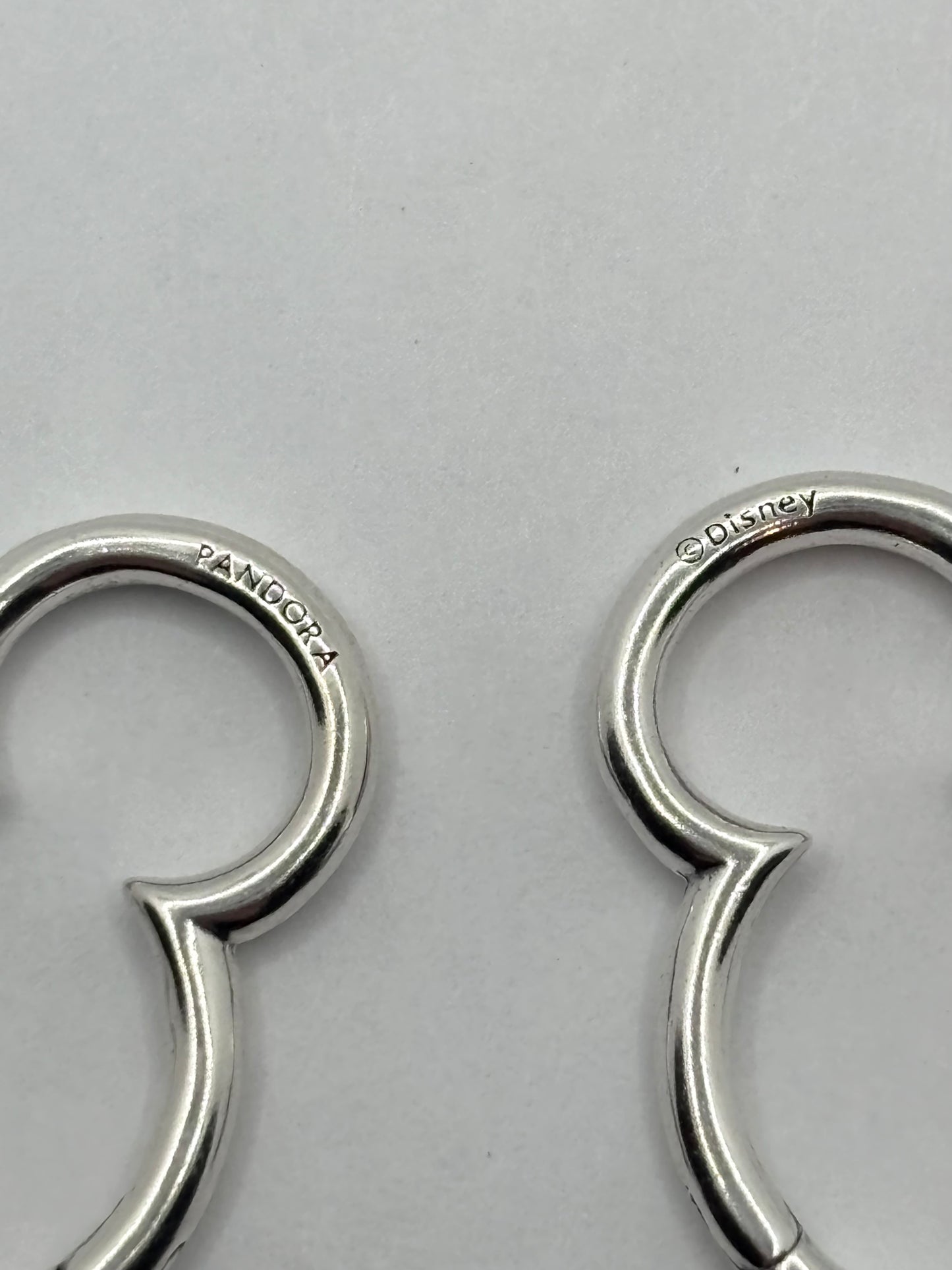 Pandora Hoop Earrings Disney Mickey Mouse Silhouette