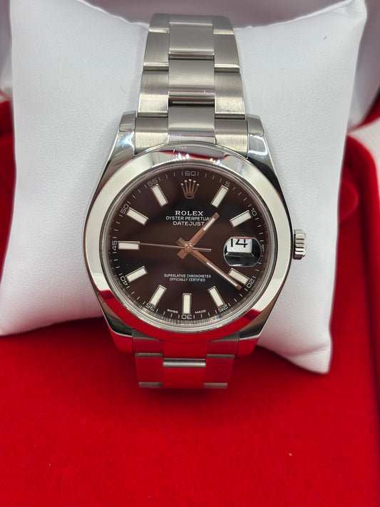 Rolex Datejust II 116300 – 41mm Black Dial Stainless Steel Watch (2016, Box Included)