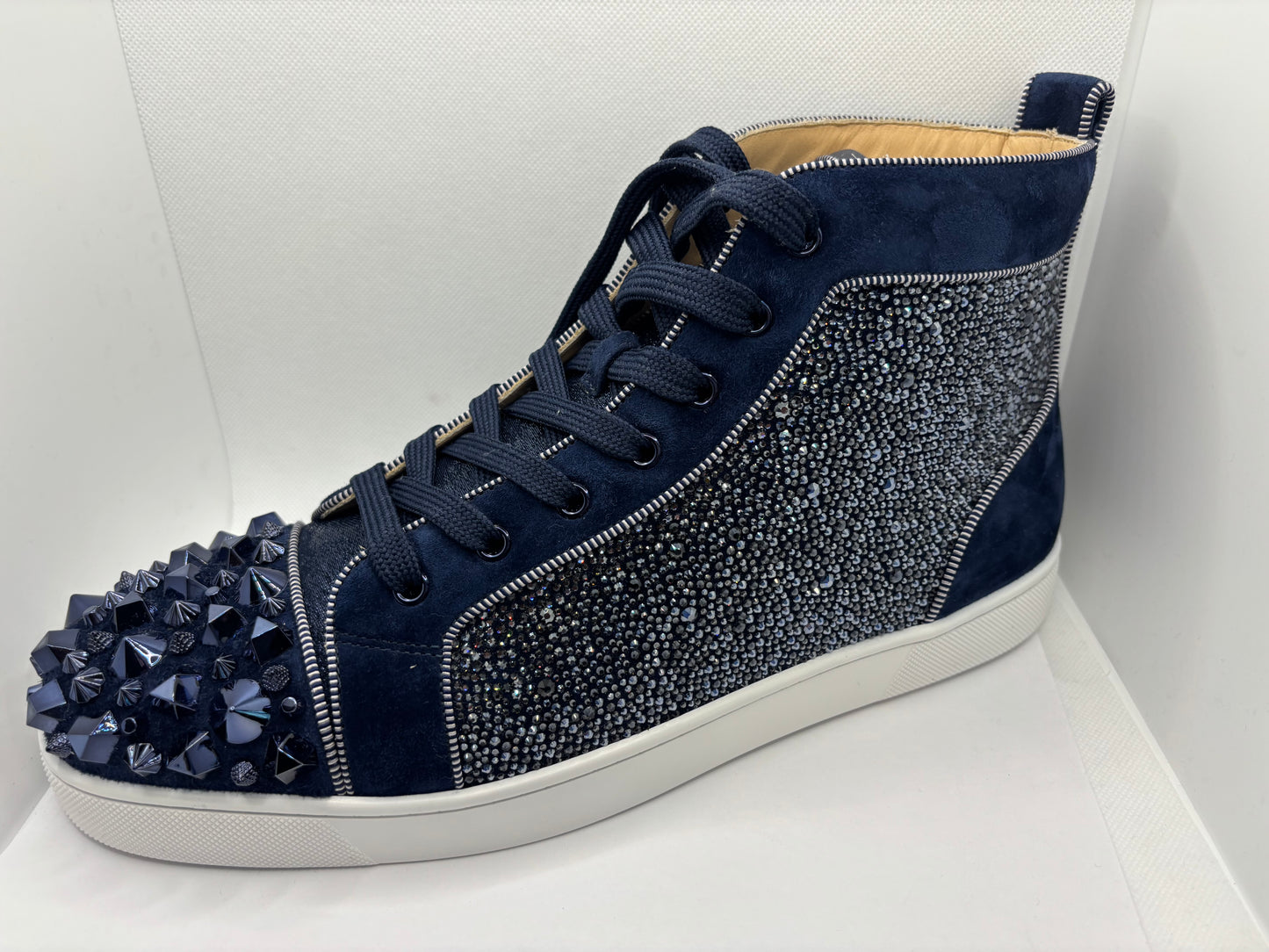 Christian Louboutin Louis Flat Strass Mix Swarovski Men's Sneaker EU Size 46