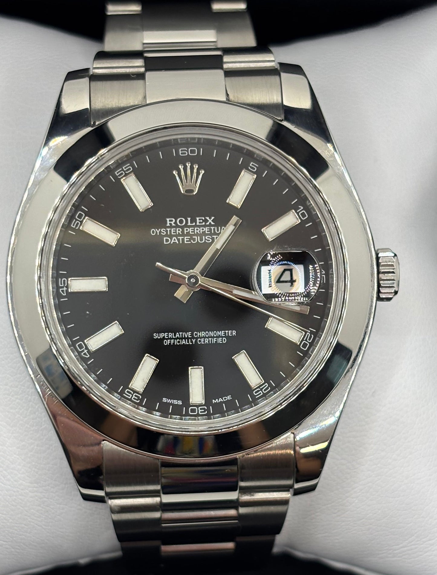 Rolex Datejust II 116300 – 41mm Black Dial Stainless Steel Watch (2016, Box Included)