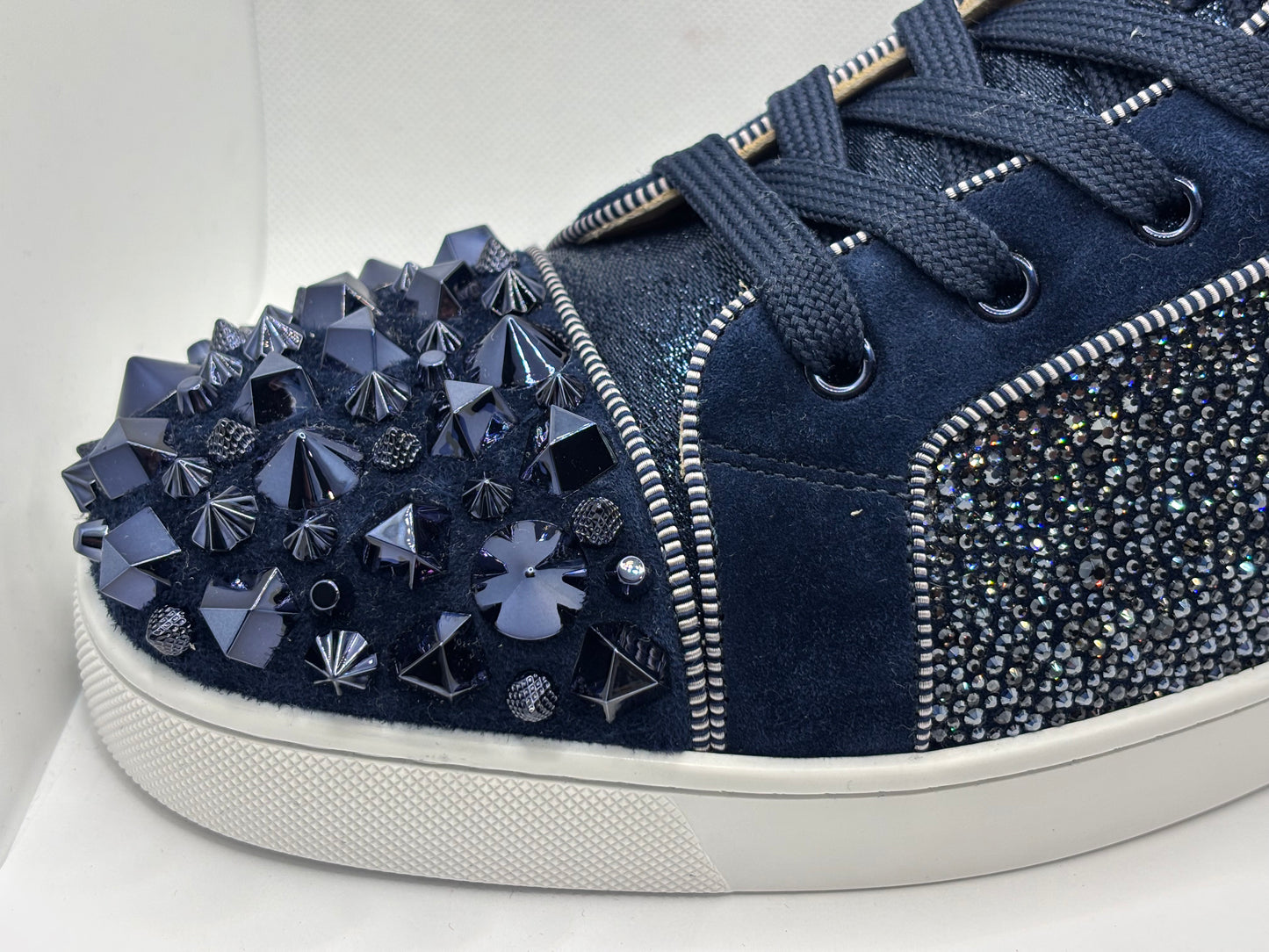 Christian Louboutin Louis Flat Strass Mix Swarovski Men's Sneaker EU Size 46